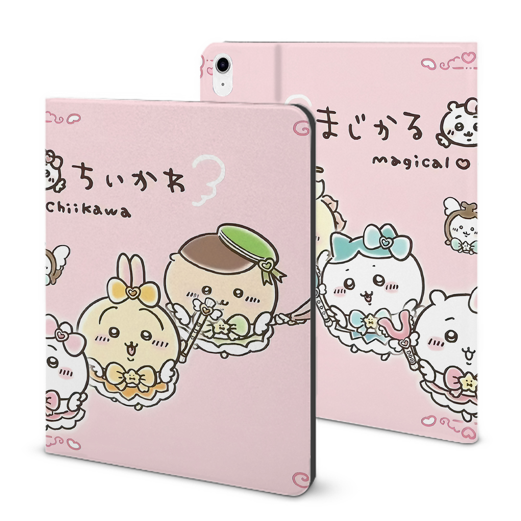 （画像用） ちいかわ Chii-kawa IPad ケース ブック型 PUレザー TPU 耐衝撃 軽量 薄型 ペン収納なし 全面保護 IPad 各モデル対応